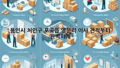 용인시 처인구 포곡읍 영문리 이사, 견적부터 완벽하게!